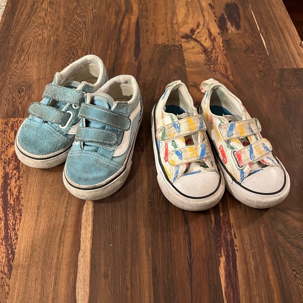 Lot of 2 Toddler Size 6 Sneakers - Vans and Converse